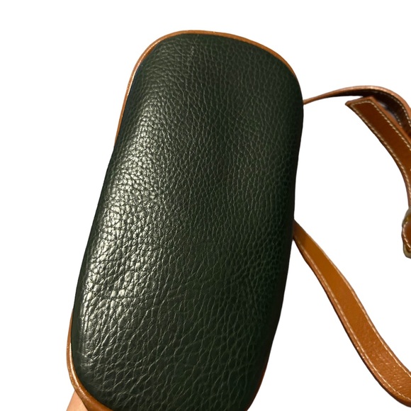 Bass vintage green and brown leather shoulder bag some wear - Picture 3 of 10